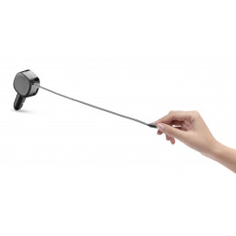 Cellularline Retractable Car Charger Kuulokkeet, Universaali Musta Tupakansytytin Pikalataus Auto