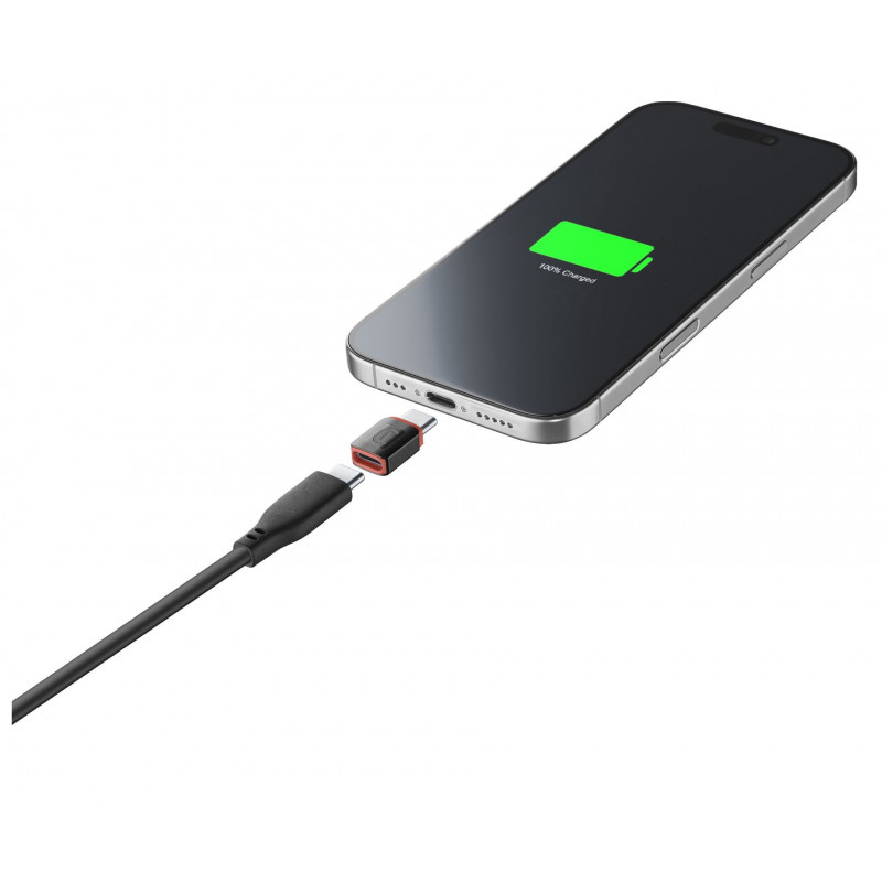 Cellularline ADAPTDATABLOCKC2CK kaapelin sukupuolenvaihtaja USB-C Musta
