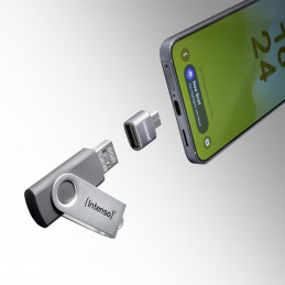 Intenso 7600113 kaapelin sukupuolenvaihtaja USB-A USB-C Antrasiitti