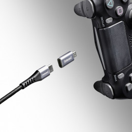 Intenso 7600213 kaapelin sukupuolenvaihtaja USB-C microUSB Antrasiitti