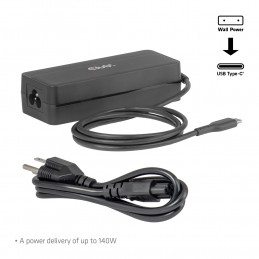 CLUB3D 140 W USB-C®-kannettavan tietokoneen laturi