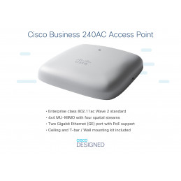 Cisco CBW240AC 1733 Mbit s Harmaa Power over Ethernet -tuki