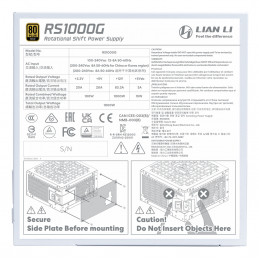 Lian Li RS1000G virtalähdeyksikkö 1000 W 20+4 pin ATX ATX Valkoinen
