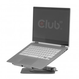 CLUB3D Säädettävä alumiininen kannettavan tietokoneen teline USB-C®-keskittimellä