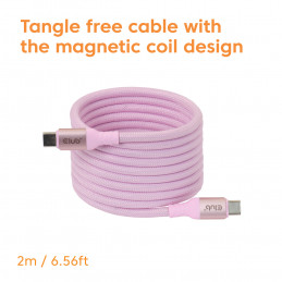 CLUB3D CAC-3031 USB-kaapeli USB 2.0 2 m USB C Vaaleanpunainen