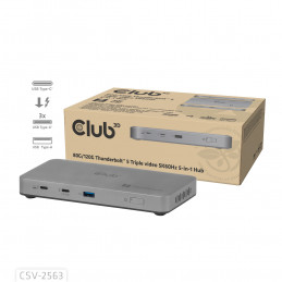CLUB3D CSV-2563 keskitin Thunderbolt 5 120000 Mbit s Hopea