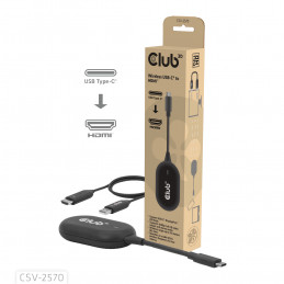 CLUB3D CSV-2570 AV-signaalin jatkaja AV-lähetin ja -vastaanotin Musta