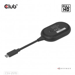 CLUB3D CSV-2570 AV-signaalin jatkaja AV-lähetin ja -vastaanotin Musta