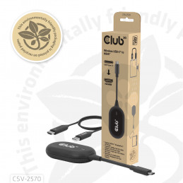 CLUB3D CSV-2570 AV-signaalin jatkaja AV-lähetin ja -vastaanotin Musta