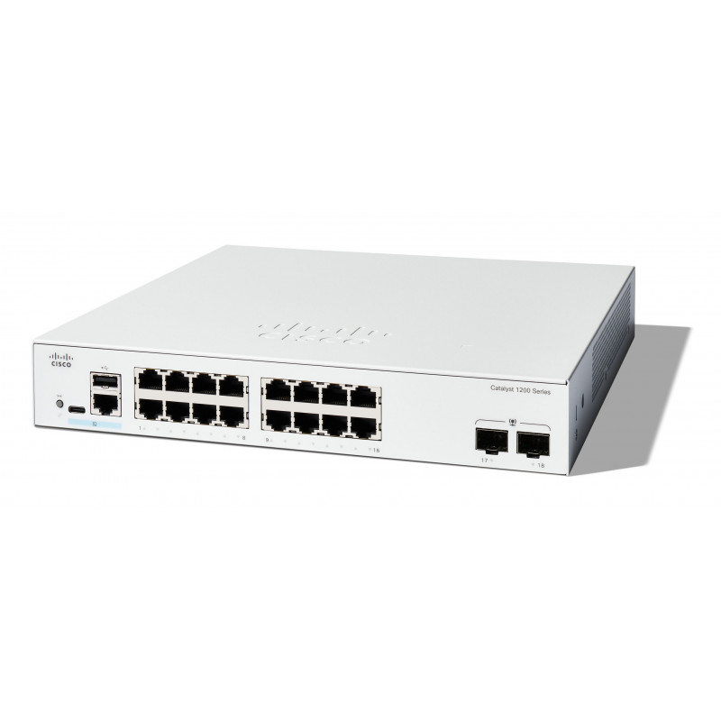 Cisco C1200-16T-2G verkkokytkin Hallittu L2 L3 Gigabit Ethernet (10 100 1000) Valkoinen