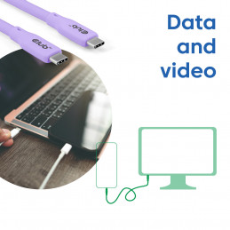 CLUB3D CAC-3004 USB-kaapeli USB4 Gen 2x2 2 m USB C Purppura
