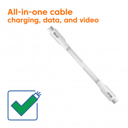 CLUB3D CAC-3001 USB-kaapeli USB4 Gen 2x2 2 m USB C Valkoinen