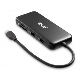 CLUB3D CSV-2551 kannettavien tietokoneiden telakka ja porttitoistin Langallinen USB Type-C Musta