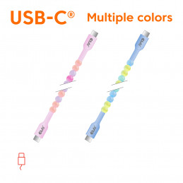 CLUB3D USB-C® Beaded Cable Pink
