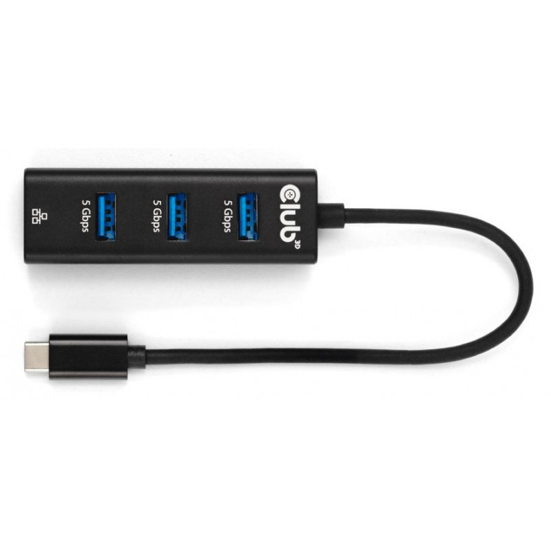 CLUB3D CSV-1549 keskitin USB Type-C 5000 Mbit s Musta