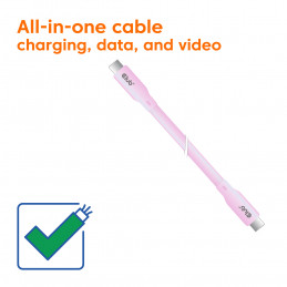 CLUB3D CAC-3002 USB-kaapeli USB4 Gen 2x2 2 m USB C Vaaleanpunainen
