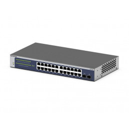 NETGEAR GS724Tv6 Hallittu L2+ L3 Gigabit Ethernet (10 100 1000) 1U Sininen, Harmaa