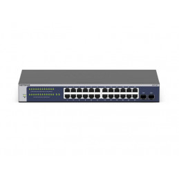 NETGEAR GS724Tv6 Hallittu L2+ L3 Gigabit Ethernet (10 100 1000) 1U Sininen, Harmaa