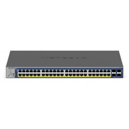 NETGEAR GS752TXP Hallittu L2 L3 L4 10G Ethernet (100 1000 10000) Power over Ethernet -tuki Musta