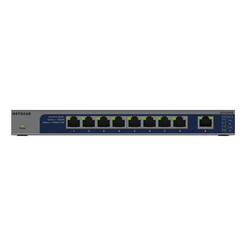 NETGEAR GS108MX-100EUS verkkokytkin Hallitsematon L2 Gigabit Ethernet (10 100 1000) Työpöytä- seinäkiinnitys