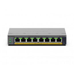 NETGEAR GS108EPP Hallitsematon Gigabit Ethernet (10 100 1000) Power over Ethernet -tuki Työpöytä- seinäkiinnitys Harmaa