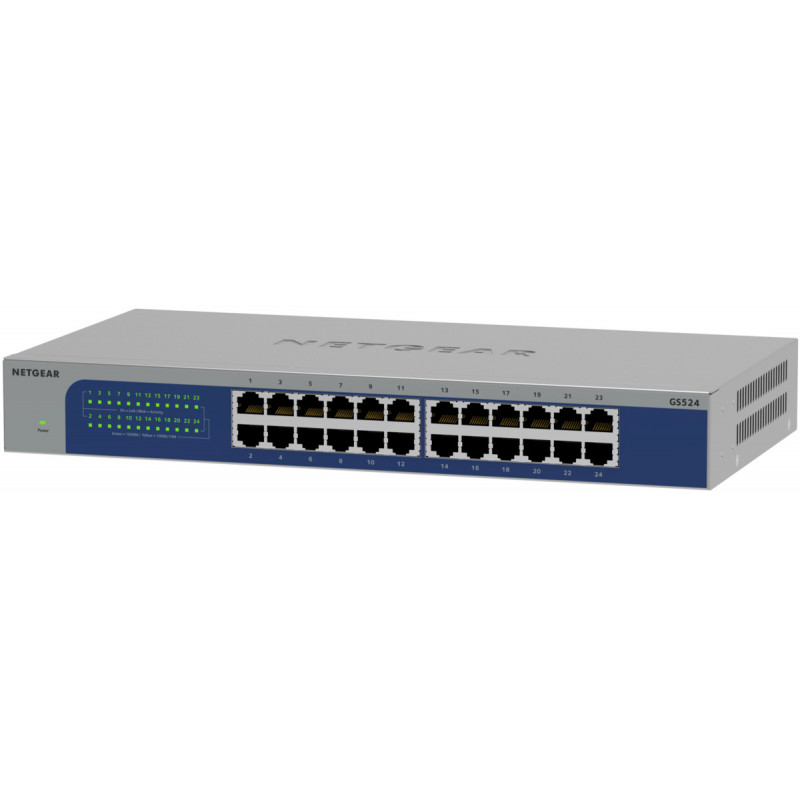 NETGEAR GS524-300EUS verkkokytkin Hallitsematon Gigabit Ethernet (10 100 1000) Harmaa