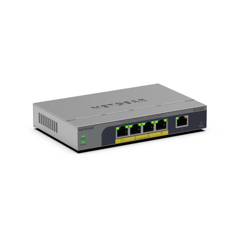 NETGEAR GS105EP Hallitsematon Gigabit Ethernet (10 100 1000) Power over Ethernet -tuki Harmaa