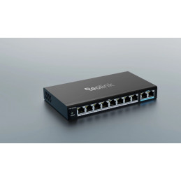 Reolink 8 PORT POE SWITCH 120W Hallitsematon Gigabit Ethernet (10 100 1000) Power over Ethernet -tuki 1U Musta