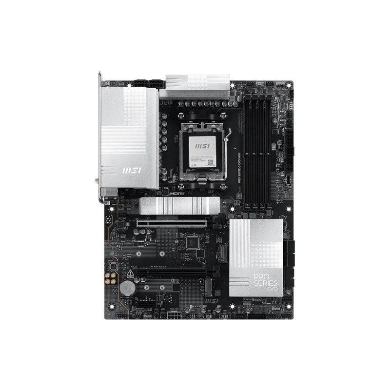 MSI PRO X870E-S EVO WIFI emolevy AMD X870E Pistoke AM5 ATX
