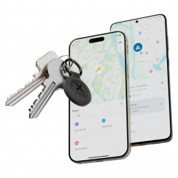 Xtorm XTAG2GA11 GPS-seurantalaite ja -etsin Universaali Älyavainketju Musta