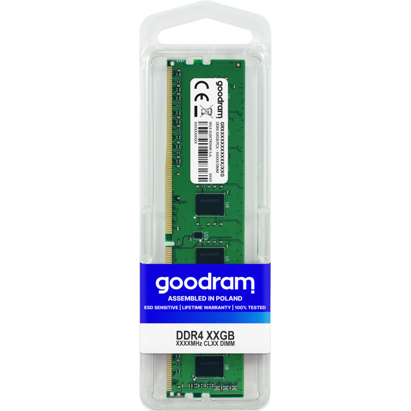 Goodram GR3200D464L22S 16G muistimoduuli 16 GB 1 x 16 GB DDR4 288-pin DIMM