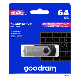 Goodram UTS3 USB-muisti 64 GB USB A-tyyppi 3.2 Gen 1 (3.1 Gen 1) Musta