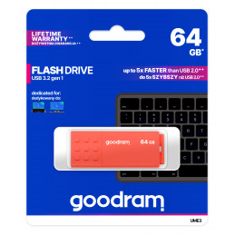 Goodram UME3 USB-muisti 64 GB USB A-tyyppi 3.2 Gen 1 (3.1 Gen 1) Oranssi