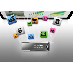 ADATA UV250 USB-muisti 32 GB USB A-tyyppi 2.0 Hopea