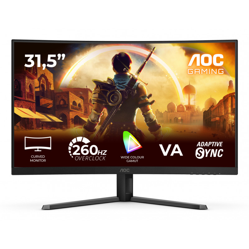 AOC G4 C32G42ZE tietokoneen litteä näyttö 80 cm (31.5") 1920 x 1080 pikseliä Full HD LED Musta, Punainen