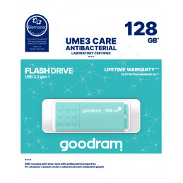 Goodram UME3 USB-muisti 128 GB USB A-tyyppi 3.2 Gen 1 (3.1 Gen 1) Turkoosi