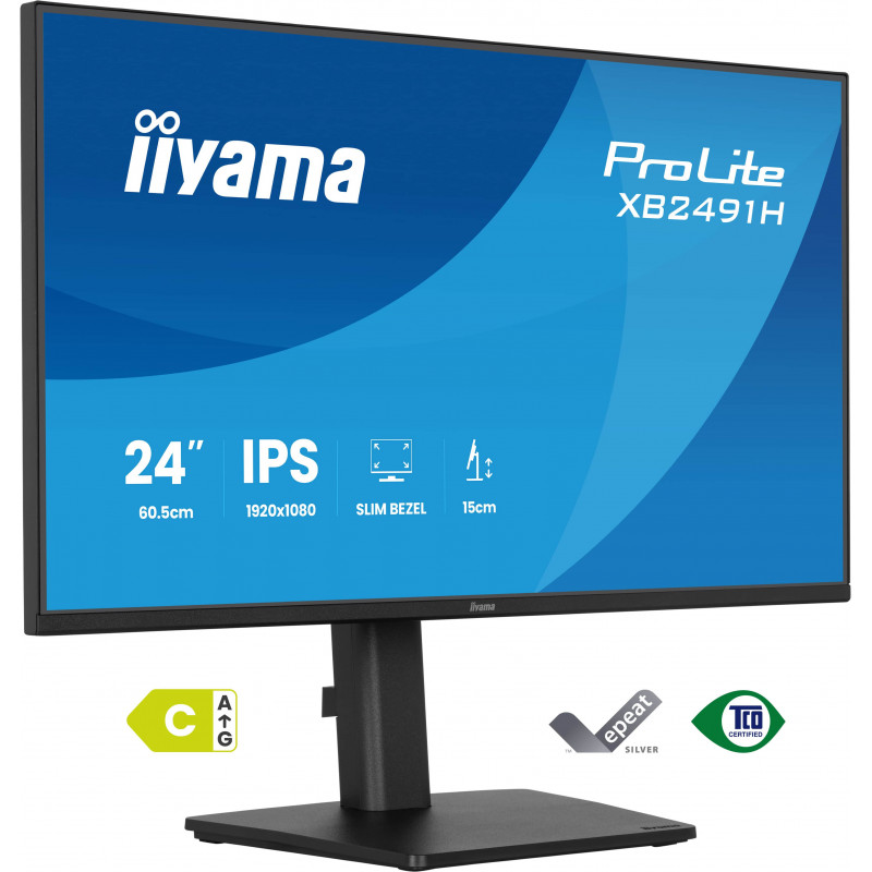 iiyama ProLite XB2491H-B1 tietokoneen litteä näyttö 60,5 cm (23.8") 1920 x 1080 pikseliä Full HD LCD Musta