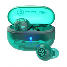 JLab Go Pop ANC Kuulokkeet True Wireless Stereo (TWS) In-ear Puhelut Musiikki Bluetooth Sinivihreä, Läpinäkyvä