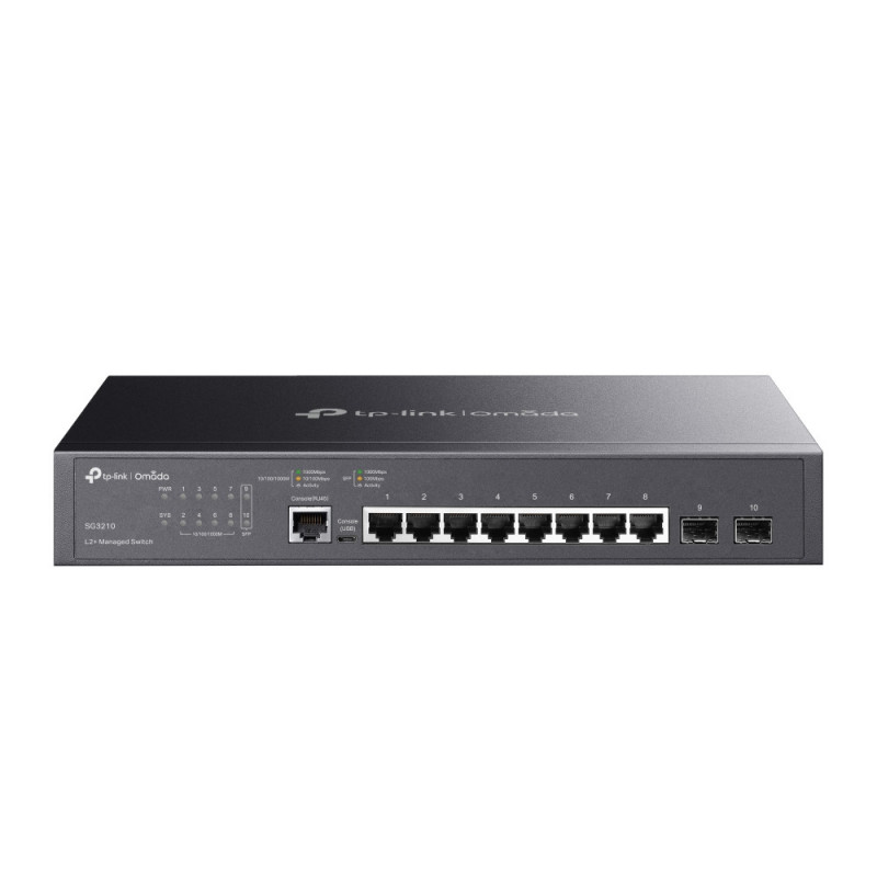 TP-Link Omada SG3210 verkkokytkin Hallittu L2 L3 Gigabit Ethernet (10 100 1000) 1U Musta