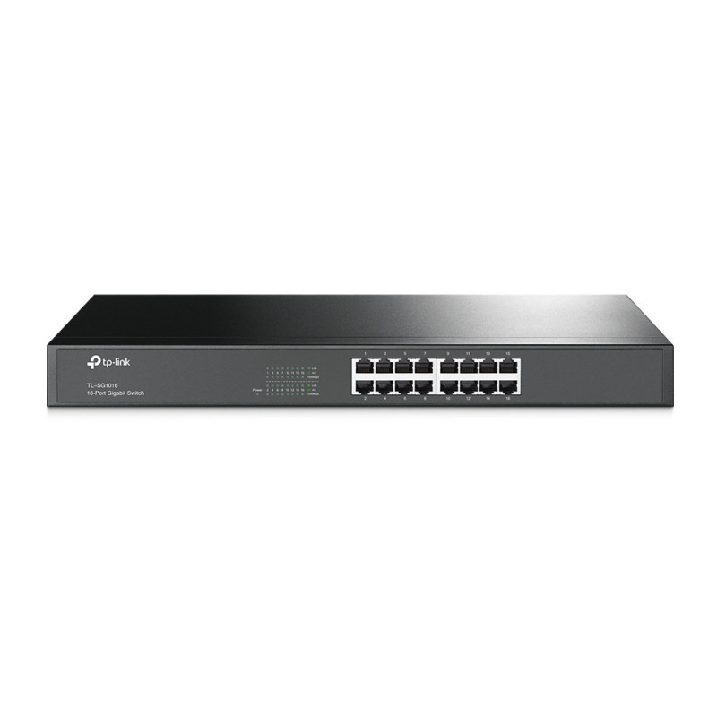 TP-Link TL-SG1016 verkkokytkin Hallitsematon Gigabit Ethernet (10 100 1000) 1U Musta