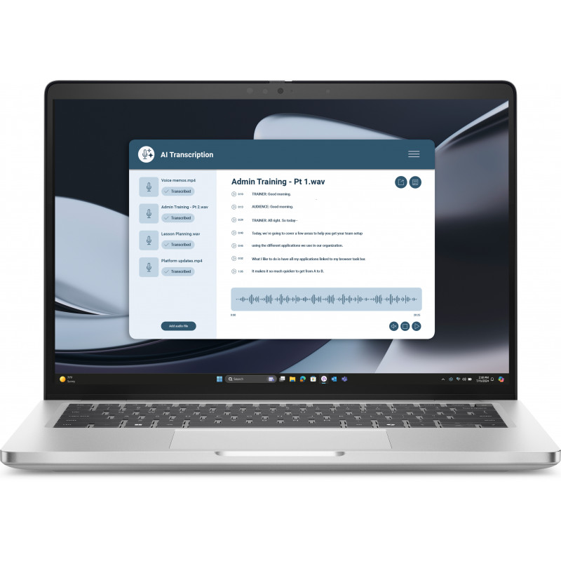 DELL Pro 14 Plus PB14255 Copilot+ PC AMD Ryzen AI 5 340 Kannettava tietokone 35,6 cm (14") Full HD+ 16 GB LPDDR5x-SDRAM 512 GB
