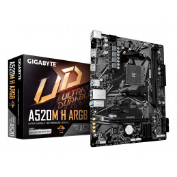GIGABYTE A520M H ARGB emolevy AMD A520 Kanta AM4 mikro ATX