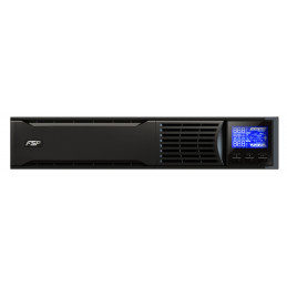 FSP Champ Rack 2K UPS-virtalähde Taajuuden kaksoismuunnos (verkossa) 2 kVA 1800 W 3 AC-pistorasia(a)