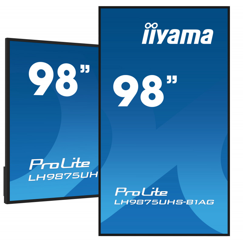 iiyama LH9875UHS-B1AG infonäyttö Digitaalinen litteä infotaulu 2,48 m (97.5") LED Wi-Fi 500 cd m² 4K Ultra HD Musta