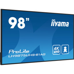 iiyama LH9875UHS-B1AG infonäyttö Digitaalinen litteä infotaulu 2,48 m (97.5") LED Wi-Fi 500 cd m² 4K Ultra HD Musta