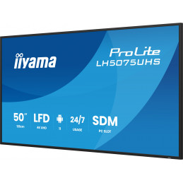 iiyama LH5075UHS-B2AG infonäyttö Digitaalinen litteä infotaulu 125,7 cm (49.5") LCD Wi-Fi 500 cd m² 4K Ultra HD Musta