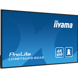 iiyama LH9875UHS-B2AG infonäyttö Digitaalinen litteä infotaulu 2,48 m (97.5") LED Wi-Fi 500 cd m² 4K Ultra HD Musta