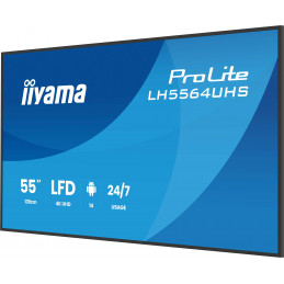 iiyama LH5564UHS-B1AG infonäyttö Digitaalinen litteä infotaulu 139,7 cm (55") Wi-Fi 500 cd m² 4K Ultra HD Musta