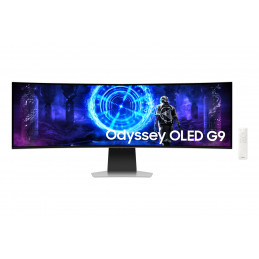 Samsung G95SD tietokoneen litteä näyttö 124,5 cm (49") 5120 x 1440 pikseliä Dual QHD OLED Hopea
