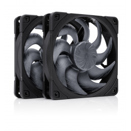 Noctua NF-A12x25 G2 PWM Sx2-PP chromax.black Tietokonekotelo Tuuletin 12 cm Musta 2 kpl